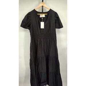 Quince Black Short Sleeve Dress